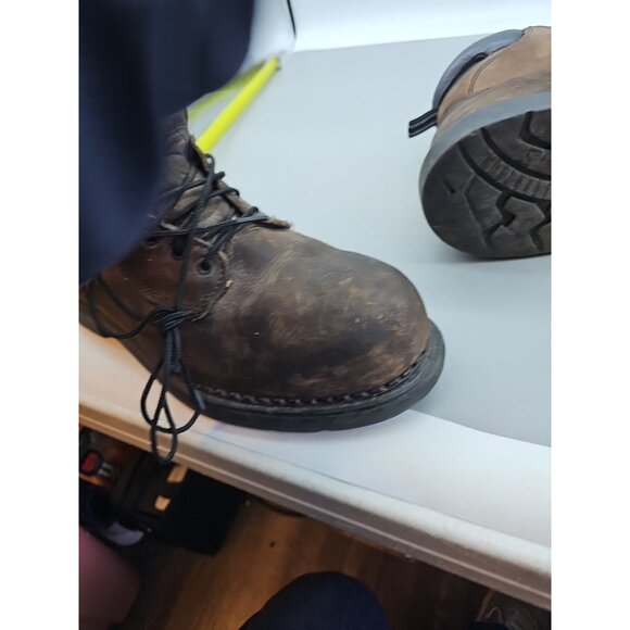 Mens Red Wing Shoes Work Boots Brown Steel Toe ASTM F 2413-11 Sz 12 - Picture 10 of 11